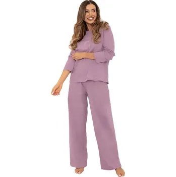 Dámské pyžamo Dámské pyžamo ITALIAN FASHION KSARA dlouhé vřes XXL 0