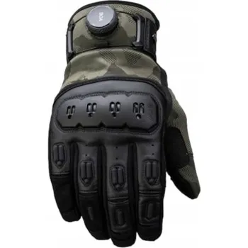 Moto oblečení Krátké rukavice KNOX ORSA TEXTILE OR4 SAGE GREEN zelené černé DÁRKY ZDARMA