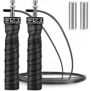 Švihadlo z plastu 4FIZJO 300 cm černé