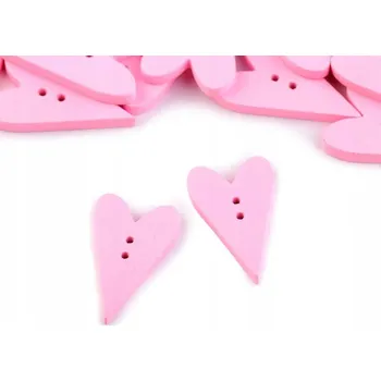 Obraz Dřevěný dekorativní knoflík srdce 10 Ks