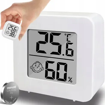 Domácí teploměr Digitální pokojový teploměr a vlhkoměr s elektronickým displejem - na baterie