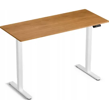 Psací stůl Obdélníkový elektricky nastavitelný stůl LVN System 140x60 cm bílý