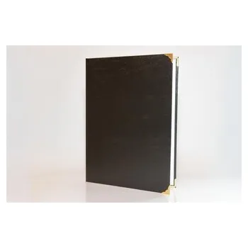 Archivační box Desky na diplom, černá, A4, koženka, kovové rohy, 5999131712676