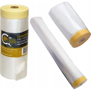 Zakrývací fólie na malování Fólie s maskovací páskou 55 cm x 20 m ANTICHLAP – rychlé maskování