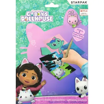 kreativní sada GÁBININ KOUZELNÝ DOMEK VYŠKRABÁVAČKA s perem, 5 obrázků 9793