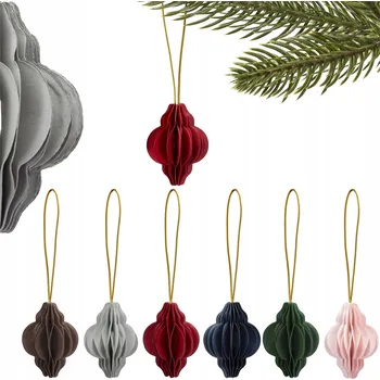 Vánoční dekorace Kokardy vánoční koule 4 cm 6 ks