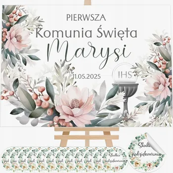 Kancelářský nábytek První Svaté Přijímání dekorace Tabule na přivítání hostů + jméno datum PVC