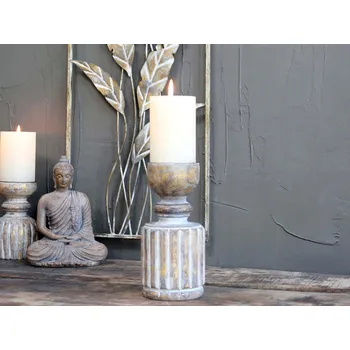 Svícen Rustikální svícen na válcovou svíčku