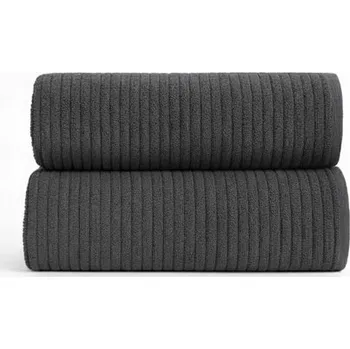 Ručník Ručník Madrit bavlněný s proužky 70x140 tmavě šedý