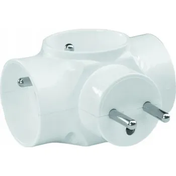 Elektrická zásuvka Elektrická Zásuvka rozbočka Elgotech bílá