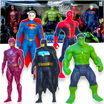 Figurka FIGURKY AVENGERS VELKÁ SADA 5v1 FIGURKA Spiderman BATMAN HULK SUPERMAN