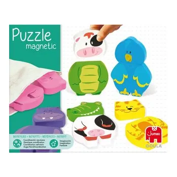 Drewniana układanka magnetyczna Zwierzęta Goula