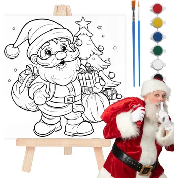 omalovánky Malířská Sada Pro Malování Plastická Štafle Plátno Omalovánka Mikuláš