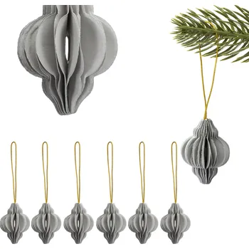 Vánoční dekorace Springos CA1499 VÁNOČNÍ OZDOBY Z PAPÍRU 6 KS.