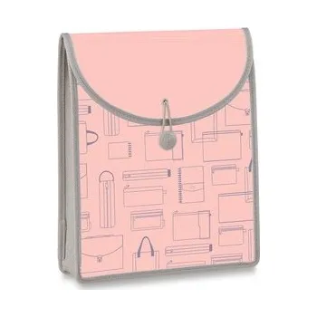 Archivační box Aktovka Foldermate Vintage, A4, vrchní plnění - růžová