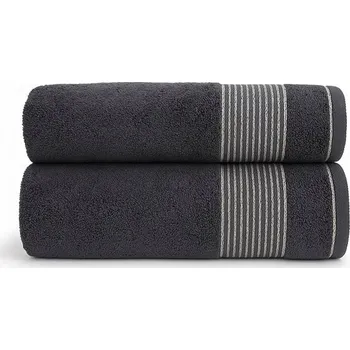 Ručník Bavlněný ručník Portland s bordurou 70x140 cm, grafitový