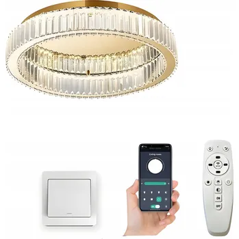 Stropní svítidlo Lukkolight zlaté moderní s nastavitelným LED zdrojem Ø40 cm