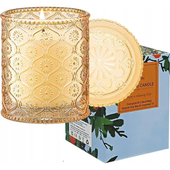 Svíčka Sójová svíčka s vůní pomeranče, dárek, vonná svíčka 200g