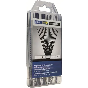 Scheppach 88000010 univerzální 60dílná sada pro lupínkové pily 5x 12 ks