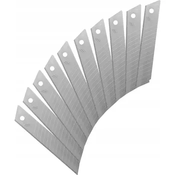 Pracovní nůž ČEPELE ODLAMOVACÍ ČEPELE DO UTLAMOVACÍHO NOŽE 18MM SADA 10 KUSŮ