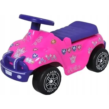 Odrážedlo Plasto Odrážedlo pro princezny s tichými koly, nosnost do 35 kg, 12 měsíců+, otevírací úložný prostor