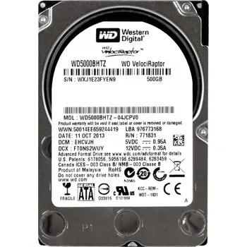 Interní pevný disk Pevný disk Western Digital VelociRaptor 500GB SATA 2,5"