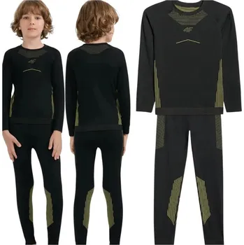 Chlapecká bunda Chlapecká bezešvá souprava spodního prádla (TOP+Bottom) 4F 4FJWAW25USEAM248-20S 128/134