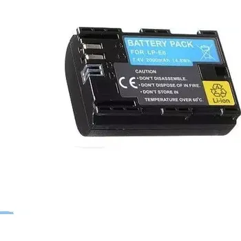 TopTechnology Baterie Canon LP-E6 2000mAh 7,4V Li-ion s info čipem, neoriginální