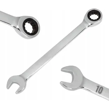 Klíč KLÍČ OČKOPLOCHÝ S RÁČNOU kombinovaný oboustranný dílenský r.10