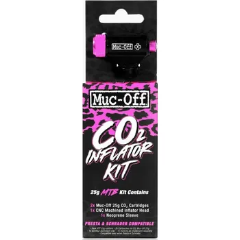 pumpička Hustilka CO2 bombiček Muc-Off CO2 MTB Inflator Kit černá