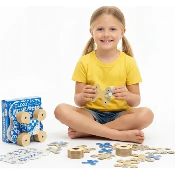 ostatní stavebnice STAVEBNICE ZESTAW KLOCKÓW 9SZT KOLOR BEŻOWY MAGNETICKÉ KONSTRUKCE