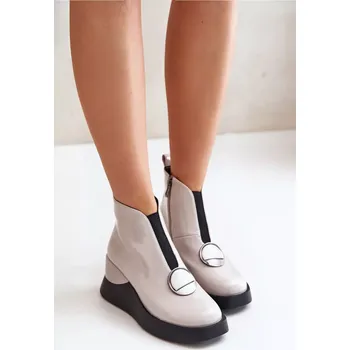 Dámská zimní obuv Boty na klínovém podpatku model 201015 Step in style 36