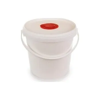 Podlahový mycí stroj Kbelík pro víceúčelové ubrousky, bílá, 6,5 l, se znovu uzavíratelným víkem, SMILESZMJET65V