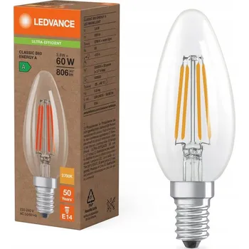 Žárovka LED žárovka svíčka E14 B35 3.8W = 60W 806lm 2700K Teplá bílá 320° Ledvance