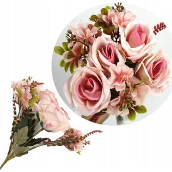 umělá květina KYTICE RŮŽE PELARGONIE UMĚLÉ KVĚTY DEKORACE NA HROB DO VÁZY JAKO ŽIVÉ