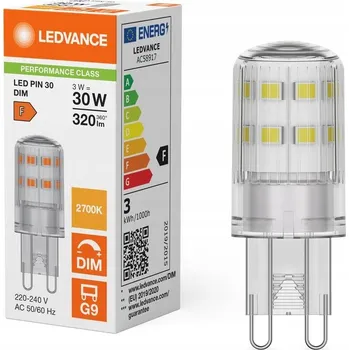 Žárovka LEDVANCE LED žárovka PIN30 3W 320 lm 2700K/G9