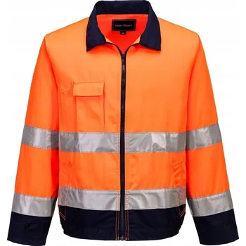 Pánská mikina Mikina Madrid reflexní EN 20471 Tř.3 vel. L Oranžová/Námořnická modrá R