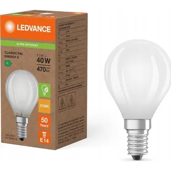 Žárovka LED žárovka Kulička E14 P45 2,2W = 40W 470lm 2700K Teplá bílá 330° Ledvance