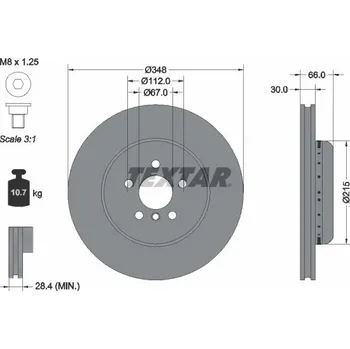 Brzdový kotouč Brzdový kotouč TEXTAR 92351625