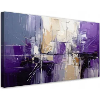 Obraz Obraz do ložnice, Abstrakce Fialový Minimalismus 100x50