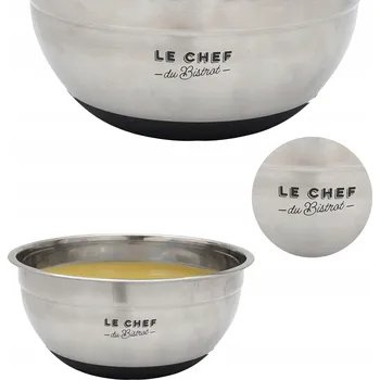 Protiskluzová miska z nerezové oceli 20 x 9,5 cm, stříbrný kulatý silikon