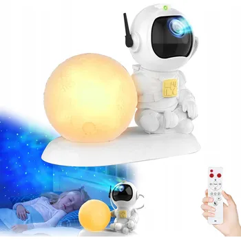 Noční světlo Astronaut PROJEKTOR NOČNÍ OBLOHY pro děti Noční Lampa LED laserový Projektor