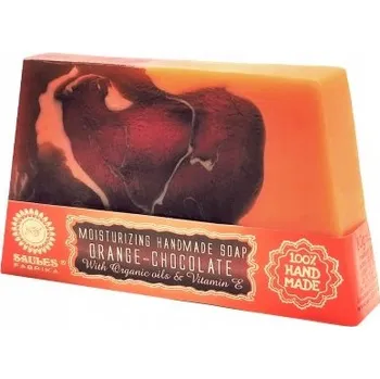 Mýdlo Glycerinové mýdlo extra jemné ORANGE CHOCOLATE 80g ruční výroba
