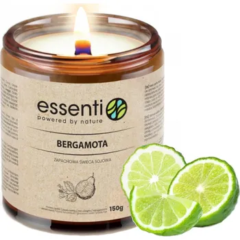 Svíčka Dekorativní sójová svíčka Bergamot Essenti
