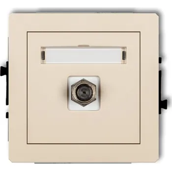 Elektrická zásuvka Anténní zásuvka nástěnná Karlik béžová