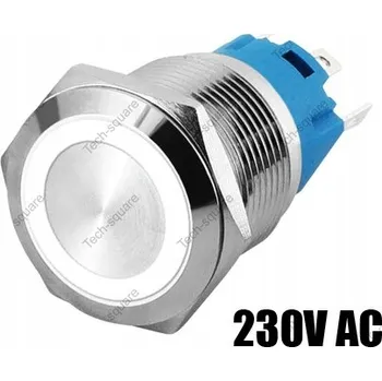 vypínač Bistabilní antivandal tlačítko ON/OFF 12V bílé