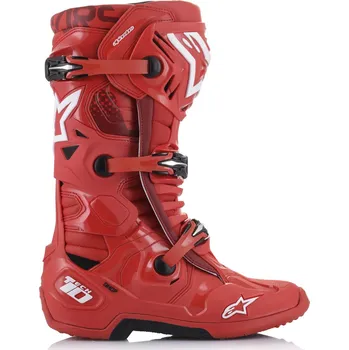 Moto obuv boty TECH 10, ALPINESTARS (červená, vel. 49,5) (Velikost: 40,5) 2010020-30