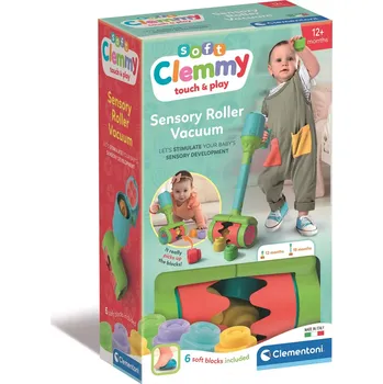 Hračka pro nejmenší Senzorický vysavač s měkkými kostkami CLEMENTONI Clemmy