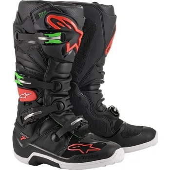 Moto obuv ALPINESTARS(MX) BOTY TECH7 BK/RD/GN (2012014-1366-8) (Velikost: 43) 2012014-1366-8