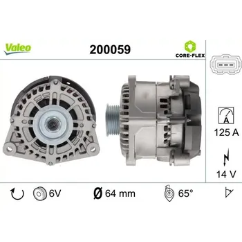 Alternátor Generátor VALEO 200059